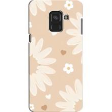 Чехол с цветочным принтом на «Самсунг» А8, А8 2018, А530Ф – Бежевые цветы