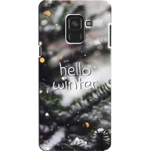 Новогодние, Праздничные Чехлы для Samsung A8, A8 2018, A530F - 2024 год (Hello winter)