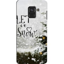 Новогодние, Праздничные Чехлы для Samsung A8, A8 2018, A530F - 2024 год (Let it snow)