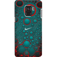 Силиконовый Чехол на Samsung A8, A8 2018, A530F с картинкой Nike (Найк зеленый)