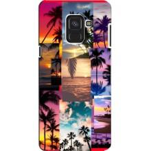 Силиконовый чехол с КАРТИНКАМИ лето для Samsung A8, A8 2018, A530F (AlphaPrint) – Летний отпуск