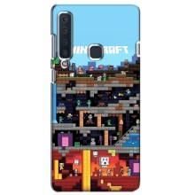 Чехол Майнкрафт на Samsung Galaxy A9 2018, A920 (AlphaPrint) Minecraft (фон Minecraft)