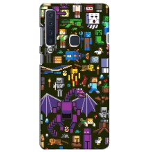 Чехол Майнкрафт на Samsung Galaxy A9 2018, A920 (AlphaPrint) Minecraft (Коллаж Майнкрафт)