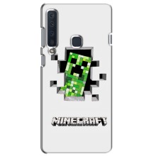 Чехол Майнкрафт на Samsung Galaxy A9 2018, A920 (AlphaPrint) Minecraft (крипер Майнкрафт)