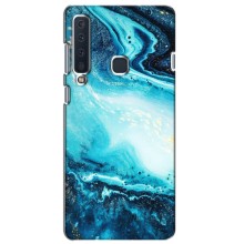 Мраморный чехол на Samsung Galaxy A9 2018, A920 (VPrint) (Голубой мрамор)