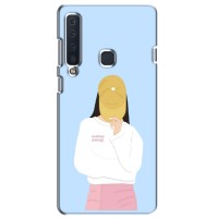 Силіконовый Чохол на Samsung Galaxy A9 2018, A920 з картинкой Модных девушек (Жовта кепка)