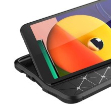 TPU чохол фактурний (з імітацією шкіри) для Samsung Galaxy M01 Core / A01 Core – Чорний