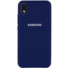 Чехол Silicone Cover Full Protective (AA) для Samsung Galaxy M01 Core / A01 Core – Темно-синий