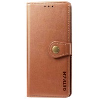 Кожаный чехол книжка GETMAN Gallant (PU) для Samsung Galaxy M01 Core / A01 Core – Коричневый