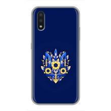 Чохли для Samsung Galaxy A01 Core Укр. Символіка (AlphaPrint) (Квітковий Герб)