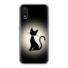 Чохол з принтом для Samsung Galaxy A01 Core (AlphaPrint) Модні коти (Силует котика)
