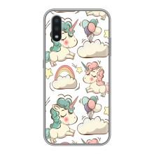 Чехол для Самсунг А01 Кор - (Единорожки - Новинки) (AlphaPrint) – Единорожки