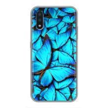 Чохол з принтом для Самсунг Галаксі А01 Кор - (Прикольні) (AlphaPrint) (Сині метелики)