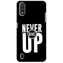 Силиконовый Чехол на Samsung Galaxy A01 Core с картинкой Nike – Never Give UP
