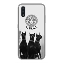 Чехлы VERSACE для Самсунг А01 (PREMIUMPrint) (Доберман Версаче)