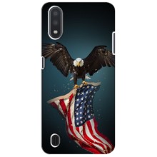 Чехол Флаг USA для Samsung Galaxy A01 – Орел и флаг