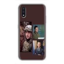 Чехол для Samsung Galaxy A01 (AlphaPrint - с принтом Зеленского) – Президент