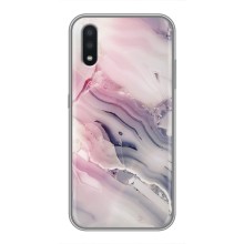 Мраморный чехол на Samsung Galaxy A01 (VPrint) (Пурпурный Мрамор)