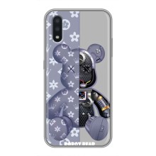 Силиконовый чехол для Samsung Galaxy A01 (Медведь Louis Vuitton)