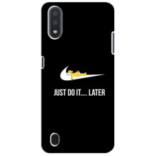 Силиконовый Чехол на Samsung Galaxy A01 с картинкой Nike – Later