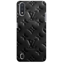 Текстурный Чехол Louis Vuitton для Самсунг Гелекси А01 – Черный ЛВ