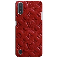 Текстурный Чехол Louis Vuitton для Самсунг Гелекси А01 – Красный ЛВ