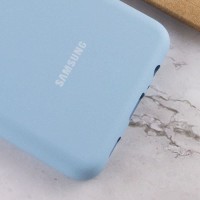 Чехол Silicone Cover Full Protective (AA) для Samsung Galaxy A02 – Голубой