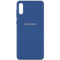 Чехол Silicone Cover Full Protective (AA) для Samsung Galaxy A02 – Синий