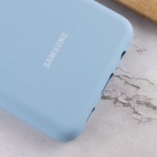 Чехол Silicone Cover Full Protective (AA) для Samsung Galaxy A02 – Голубой