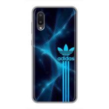 Чохли Адидас для Samsung Galaxy A02 (AlphaPrint) (Синій Адідас)