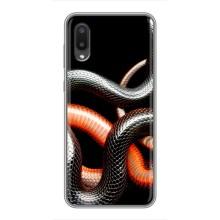 Чехлы с изображением разных животных для Samsung Galaxy A02 (Змея)