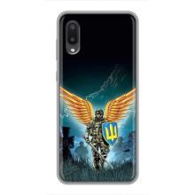 Чехлы с картинкой ЗСУ для Samsung Galaxy A02 (AlphaPrint) (Солдат ЗСУ)