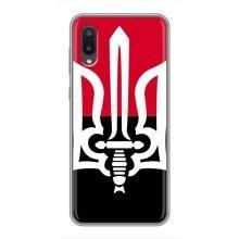 Чехлы УПА (Красно-Чёрный) на Samsung Galaxy A02 – Герб Украины