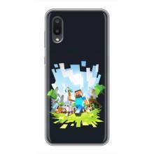 Чохол Майнкрафт на Samsung Galaxy A02 (AlphaPrint) Minecraft (персонажі Minecraft)