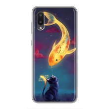 Чехол на тематику: Коты для Samsung Galaxy A02 (Встреча)