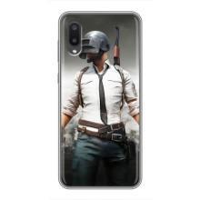 Силиконовый чехол с картинкой "Герой Pubg" на Samsung Galaxy A02 – Пабг