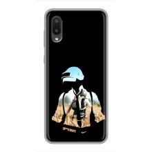 Силиконовый чехол с картинкой "Герой Pubg" на Samsung Galaxy A02 – Пубг мен