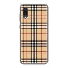 Чехол с Брендами одежды на Самсунг А02 – Burberry стиль