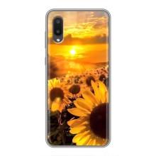 Чехол с Цветами для Samsung Galaxy A02 – поле подсолнухов