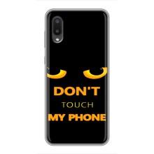Чохол з Прикольним Принтом на Samsung Galaxy A02 – Не чіпай мій телефон