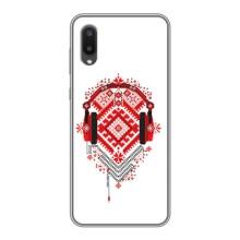 Силиконовый Чехол на Samsung Galaxy A02 с картинкой Вышиванки (Модная вышиванка)