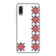 Силиконовый Чехол на Samsung Galaxy A02 с картинкой Вышиванки (Силуэт вышиванки)