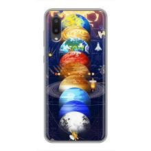 Чохол (ТПУ) з планетами на Samsung Galaxy A02 – Арт планети