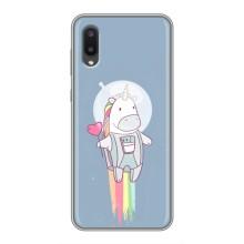 Чохол Unicorn на Samsung Galaxy A02 – Єдинорог космонавт