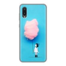 Девчачий Чехол для Samsung Galaxy A02 – Девочка с тучкой