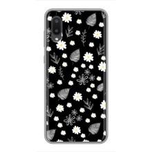 Чехлы с тематикой "ЦВЕТЫ" на Samsung Galaxy A02 (цветение на чорном)
