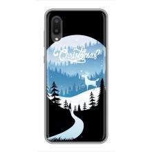 Силиконовый бампер на рождество для Samsung Galaxy A02 (Рождественский Олень)