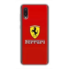 Силиконовый бампер с картинкой машины на Samsung Galaxy A02 – Ferrari Logo