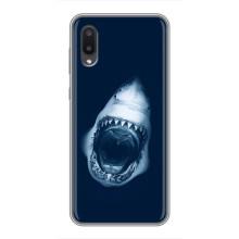 Силиконовый бампер с картинкой животных для Samsung Galaxy A02 – Пасть Акулы