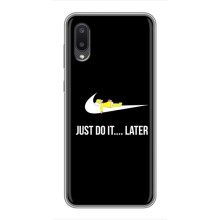 Силиконовый Чехол на Samsung Galaxy A02 с картинкой Nike (Later)